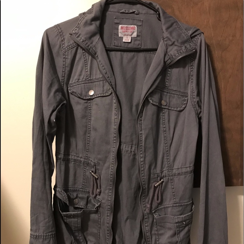 light gray jacket